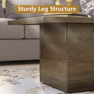Farmhouse Coffee Table, 47.25" Modern Center Tables Wood Cocktail Table, Home Office & Lounge