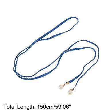 Pearl Braiding Woven Rope Belt 1 Pc