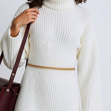 Pearl Braiding Woven Rope Belt 1 Pc