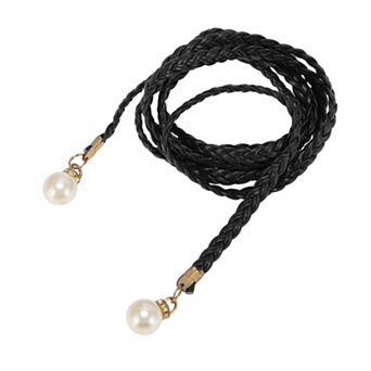 Pearl Braiding Woven Rope Belt 1 pc