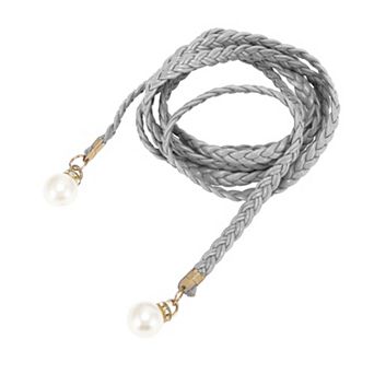 Pearl Braiding Woven Rope Belt 1 pc