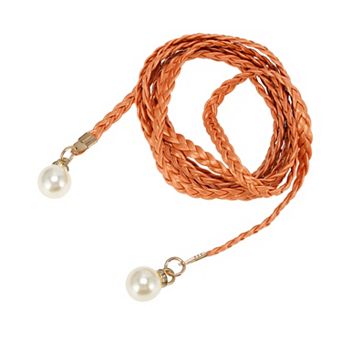 Pearl Braiding Woven Rope Belt 1 pc