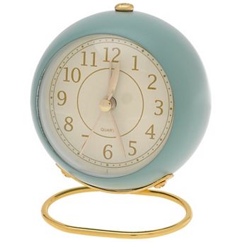 Planet Design Desk Alarm Clock Minimalist Metal Frame Non-Tick Perfect for Study 4.1" x 2.5" x 3.5"