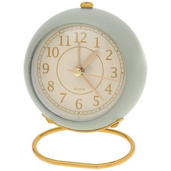 Planet Design Desk Alarm Clock Minimalist Metal Frame Non-Tick Perfect for Study 4.1" x 2.5" x 3.5"