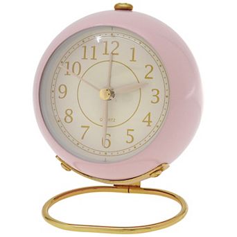 Planet Design Desk Alarm Clock Minimalist Metal Frame Non-Tick Perfect for Study 4.1" x 2.5" x 3.5"