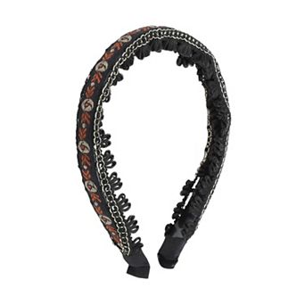 Embroidery Flower Headband for Women 1 pc