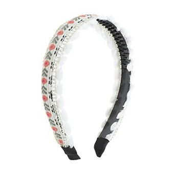 Embroidery Flower Headband for Women 1 pc