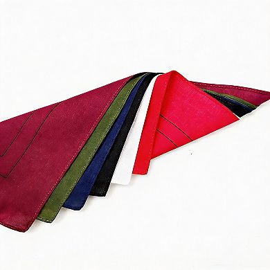 6 Pack Paisley Bandanas, 21x21 Inches, 100% Cotton, Multi Color