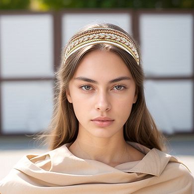 Faux Pearls Sequins Headband for Women 1 Pc