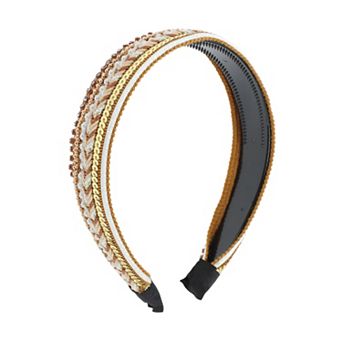 Faux Pearls Sequins Headband for Women 1 pc