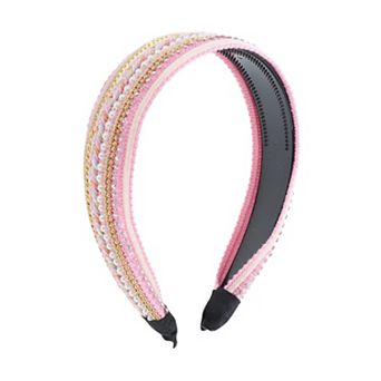 Faux Pearls Sequins Headband for Women 1 pc