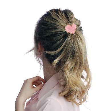 Heart Design Ponytail Buckle Hair Clip for Women 1 Pc