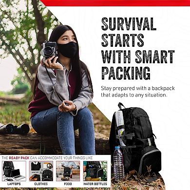 AKSZRI 35L Foldable Backpack - Lightweight, Water-Resistant Packable for Hiking & Daily Use