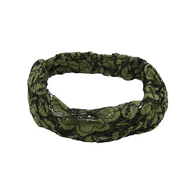 Lotus Wide Lace Headband for Women 1 Pc