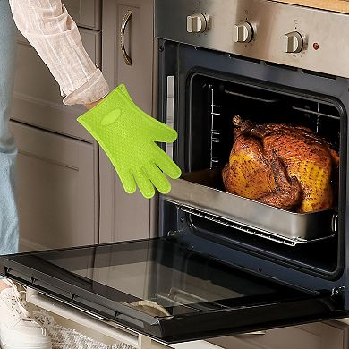 Heart Shape Silicone Oven Mitts for Kitchen Use 1 Piece