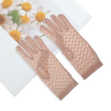 Ditsy Floral Lace Sunblock Mittens for Women 1 Pair