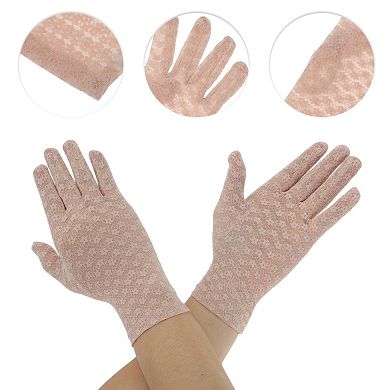 Ditsy Floral Lace Sunblock Mittens for Women 1 Pair