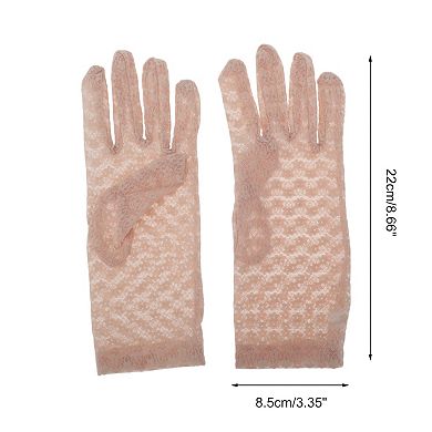 Ditsy Floral Lace Sunblock Mittens for Women 1 Pair