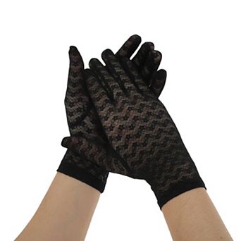 Ditsy Floral Lace Sunblock Mittens for Women 1 Pair