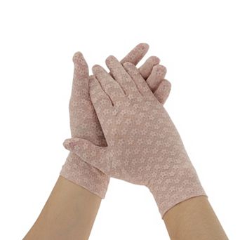 Ditsy Floral Lace Sunblock Mittens for Women 1 Pair
