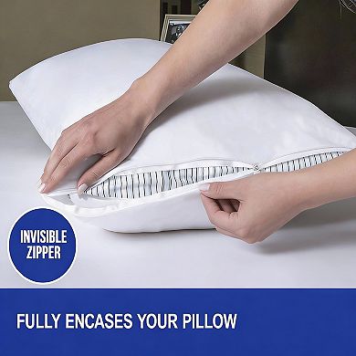 2-Pack Waterproof Zippered Pillow Protectors