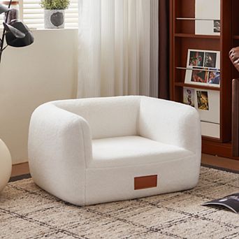 Faux Shearling Dog Bed Couch for Small Medium Dogs up to 35lbs, Orthopedic Elevated Pet Sofa Bed