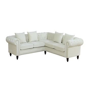 Flannelette 2 pc Couch Living Room Sofa Set