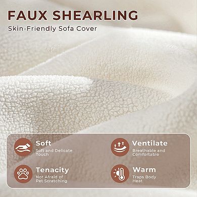 Faux Shearling Dog Bed Couch For Large Dogs Up To 70lbs, No Assembly Comfy Pet Sofa Bed, White