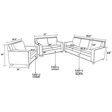 Black Linen Living Room Chair