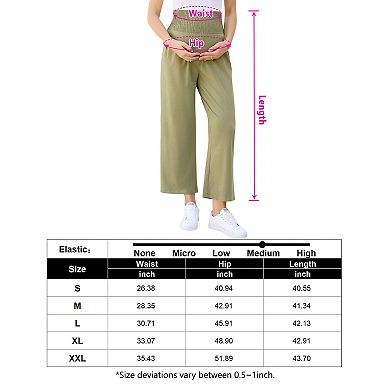 Cable High Waist Wide Leg Pregnant Women's Pants