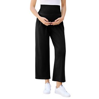 Cable High Waist Wide Leg Pregnant Women's Pants