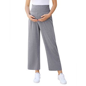 Cable High Waist Wide Leg Pregnant Women's Pants