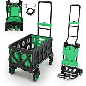 2-in-1 Foldable Hand Truck & Basket