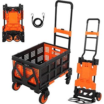 2-in-1 Foldable Hand Truck & Basket