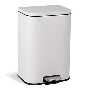 3.2 Gallon Trash Can for Kitchen, Stainless Steel Step Garbage Bin with Inner Bucket