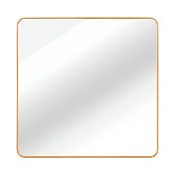 ELEMENT ACE 36-Inch Square Metal Framed Wall Mirror for Bathroom and Living Room Decor