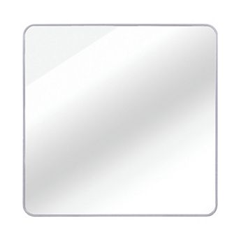 ELEMENT ACE 36-Inch Square Metal Framed Wall Mirror for Bathroom and Living Room Decor