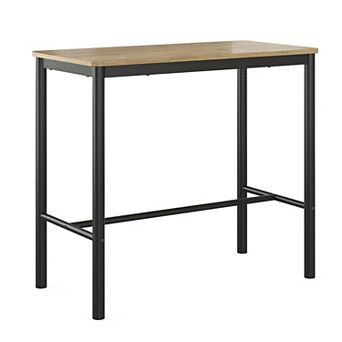 GOODSILO Rectangular Counter Height Dining Table with Metal Legs