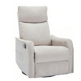 CEWOR Manual Recliner & Swivel Glider with Vibration Massage & Lumbar Heating