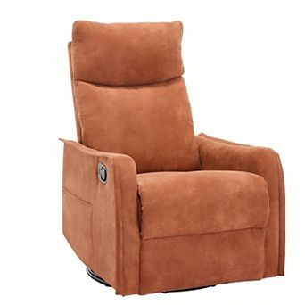 CEWOR Manual Recliner & Swivel Glider with Vibration Massage & Lumbar Heating