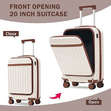 ELEMENT ACE 3-Piece Hardside Luggage Set with USB Port & Expandable Spinner Suitcases