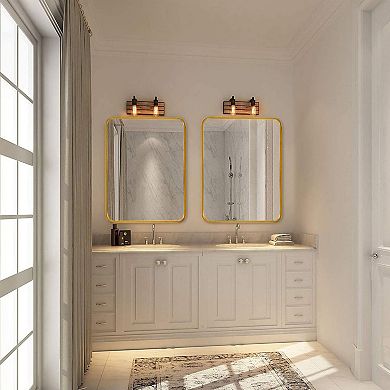 ELEMENT ACE Metal Framed Rectangular Wall Mirror for Modern Bathrooms & Living Spaces