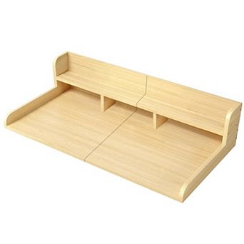 ELEMENT ACE Laundry Room Washer Dryer Countertop Organizer with Double Layer Storage Shelf