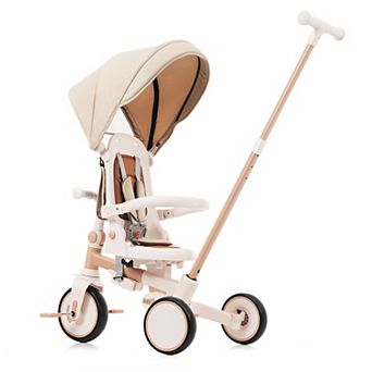 ELEMENT ACE 7-in-1 Foldable Toddler Tricycle with Adjustable Handle & Safety Features