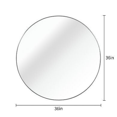 ELEMENT ACE 36-Inch Round Wall Mirror with Metal Frame