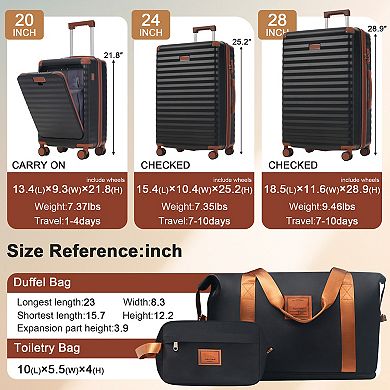 ELEMENT ACE 5-Piece Expandable Hardside Luggage Set with Spinner Wheels & Organizers