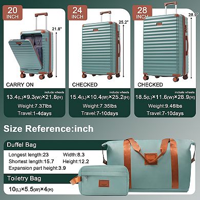ELEMENT ACE 5-Piece Expandable Hardside Luggage Set with Spinner Wheels & Accessories