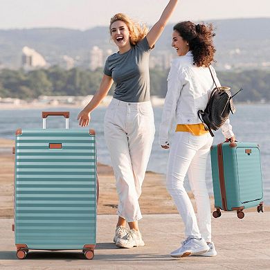 ELEMENT ACE 5-Piece Expandable Hardside Luggage Set with Spinner Wheels & Accessories