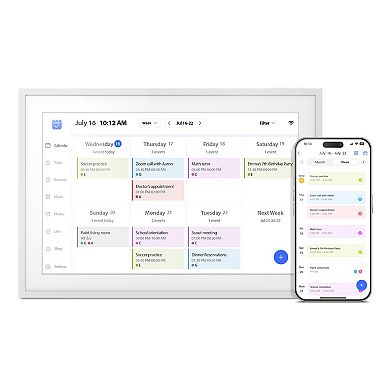 Aluratek 10.1-Inch Smart WiFi Digital Calendar & Photo Frame with Touchscreen Display