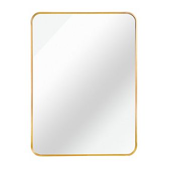 ELEMENT ACE 24x32 Inch Metal Framed Rectangular Wall Bathroom Mirror with Shatterproof Film